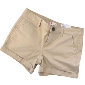 SO Tan Favorite Midi Low Rise Stretch Shorts sz 3